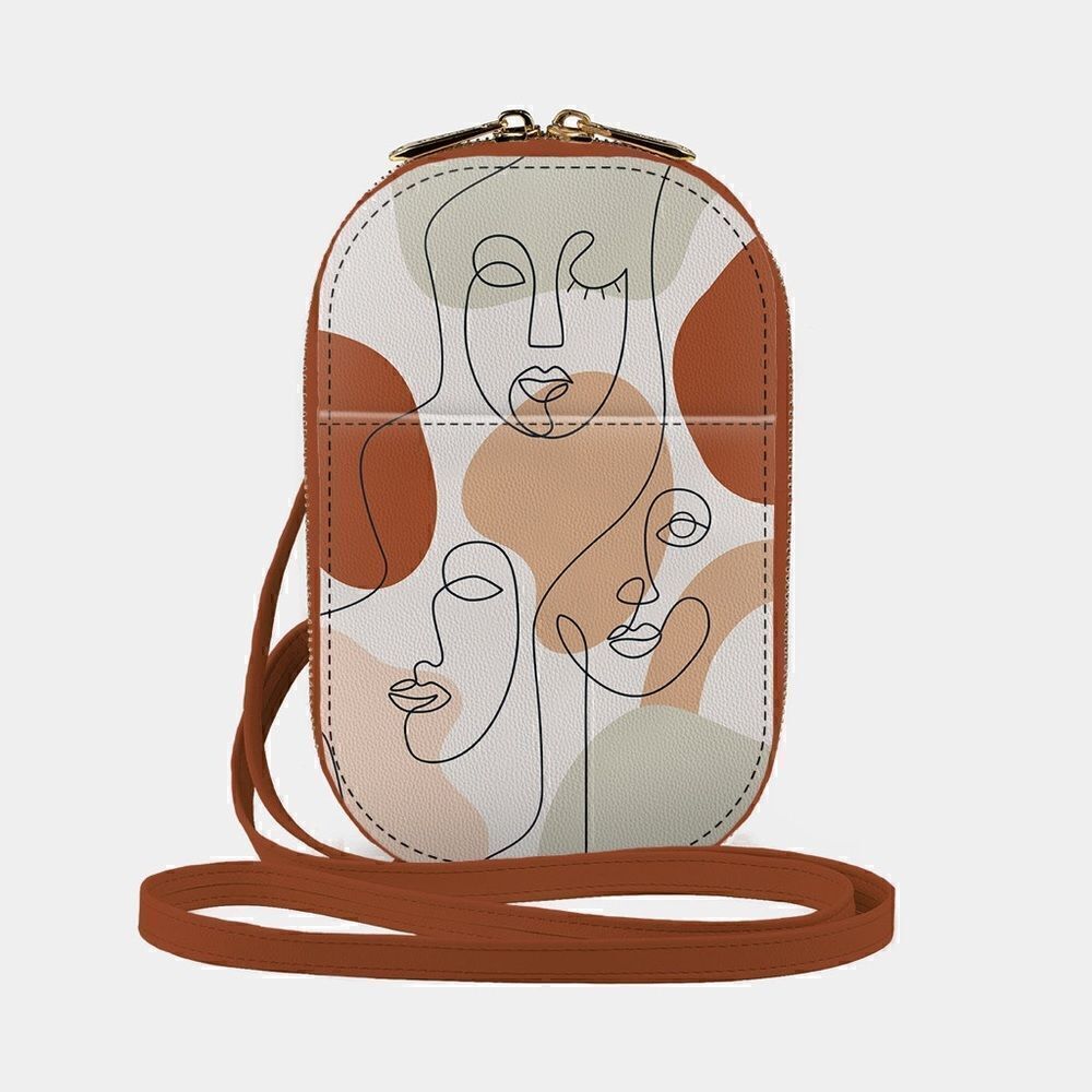 Monarque Line Art Sisters Crossbody Bag NWT
